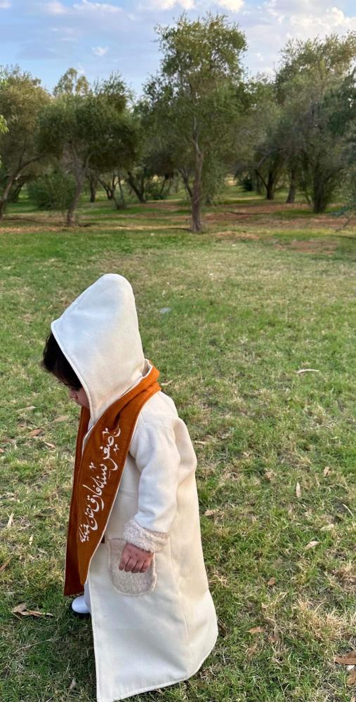 فروه جوخ شتوي اطفال فروات للاطفال بالاسم ولادي شتويه دبل فيس مع شال
