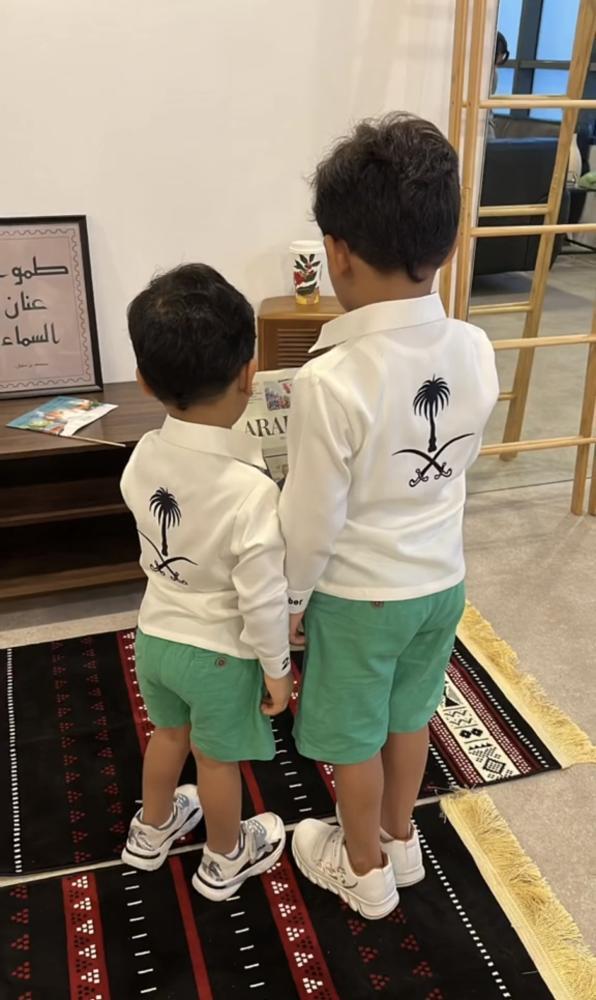 قميص ولادي لليوم الوطني سيفين ونخلة