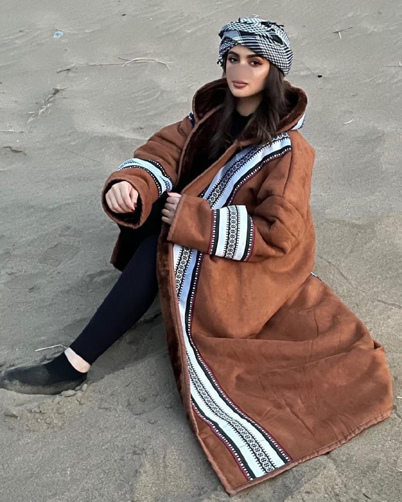 فروه شتوي نسائي بني فروات نسائية شتاء الفروات فخم للنساء فرو ناعم برد