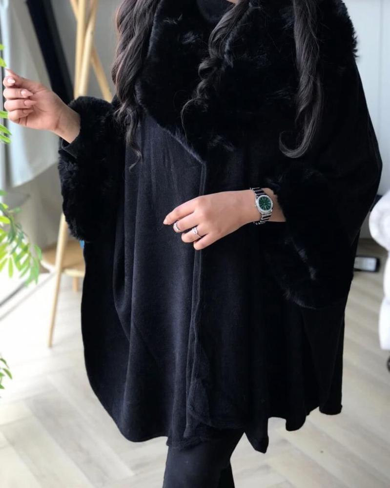 شال شتوي نسائي بالاسم سكارف شتويه للشتاء صوف الشال فرو 2025 كتف فروات