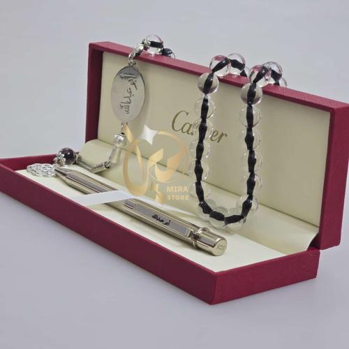 طقم قلم وسبحه ماركه بالاسم