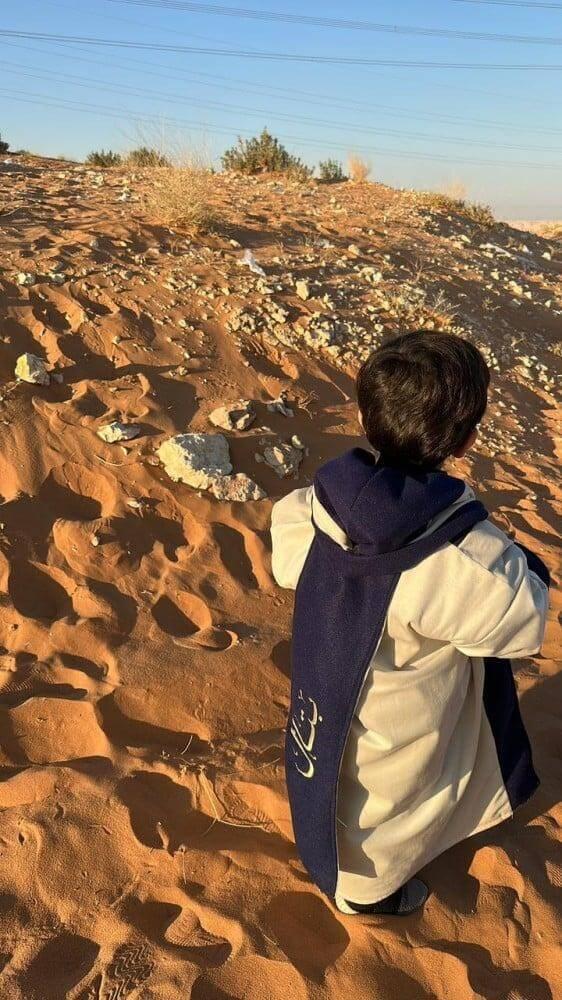 فروه جوخ شتوي اطفال فروات للاطفال بالاسم ولادي شتويه دبل فيس كحلي بيج