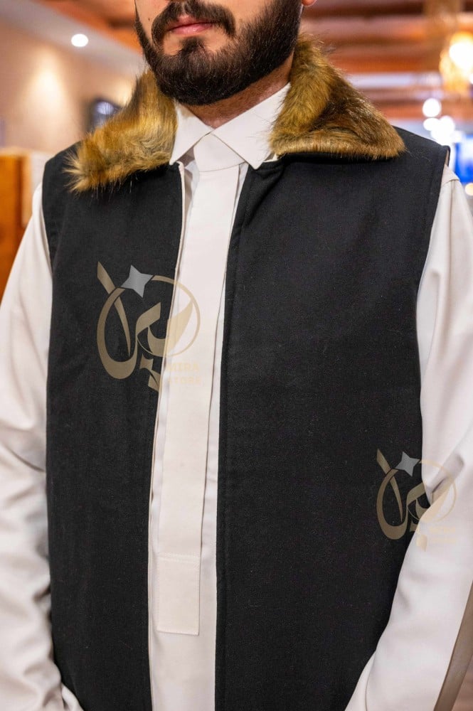 سديري فرو جوخ رجالي شتوي سديرية رجاليه للثوب صديري سعودي فروة شتويه