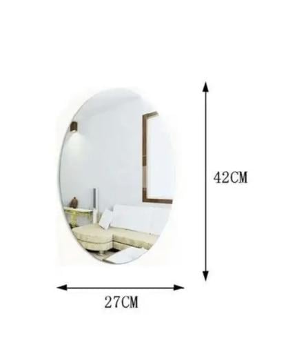 مرآة بيضاوية ذاتية اللصق للحمام والجدران ، مرآة أكريليك ، ملصقات كياج ، مقاومة للضباب ، ديكور منزلي للاستحمام