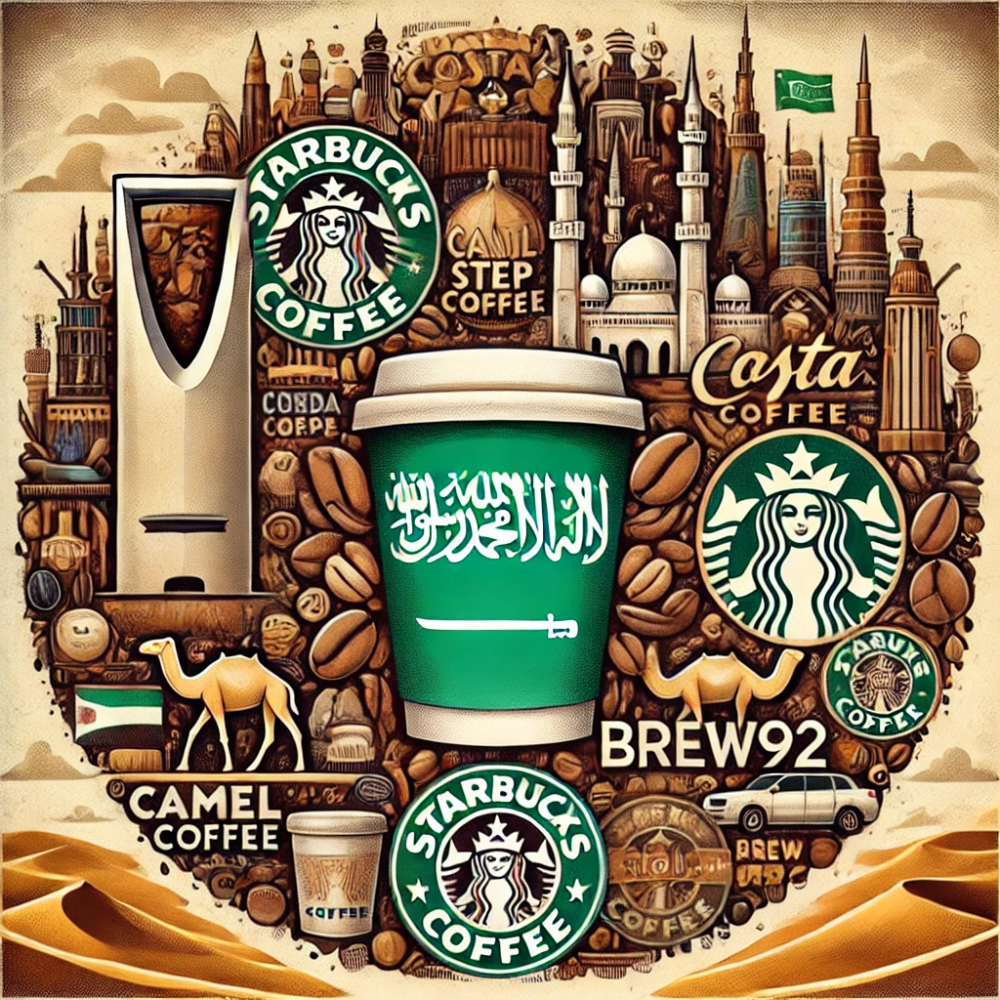 Who can compete with Starbucks globally and locally in Saudi Arabia?