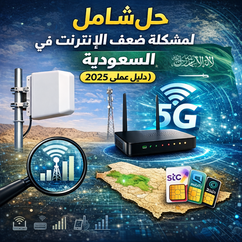 حل شامل لمشكلة ضعف الإنترنت في السعودية (دليل 2025)