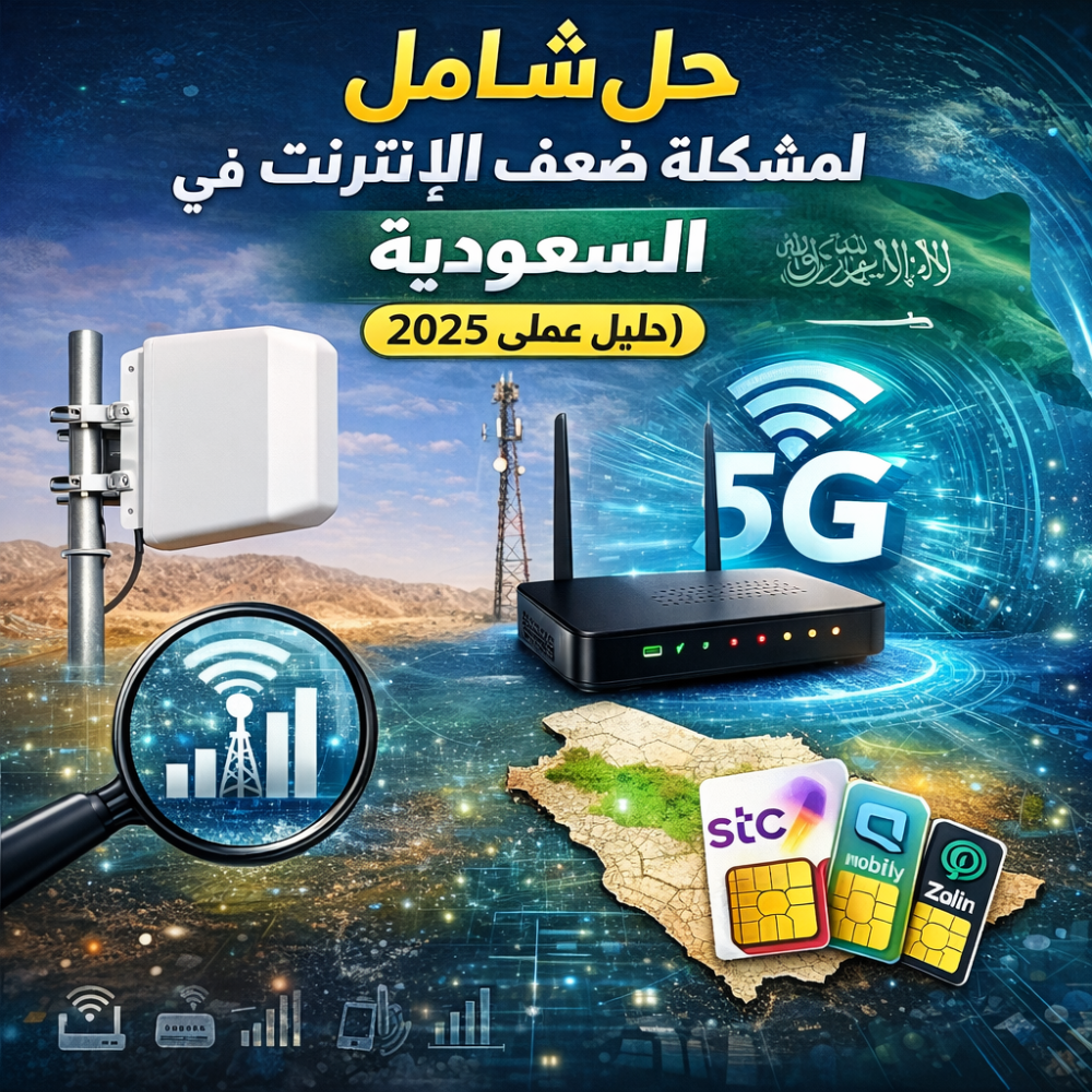 علاج ضعف الإنترنت في السعودية