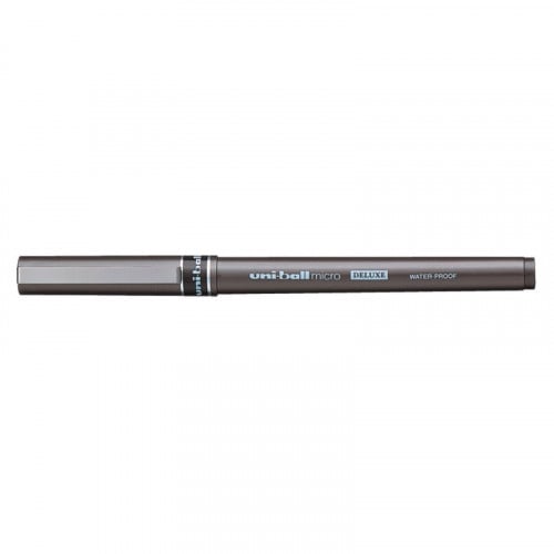 Uni Ball UB155 Micro Delux Roller Pen Black BX = 12 Pens