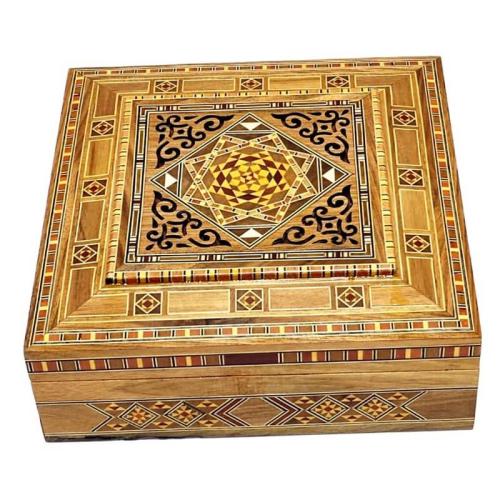 علبة هدايا مصنوعة من الخشب المزخرف 20X20 سم