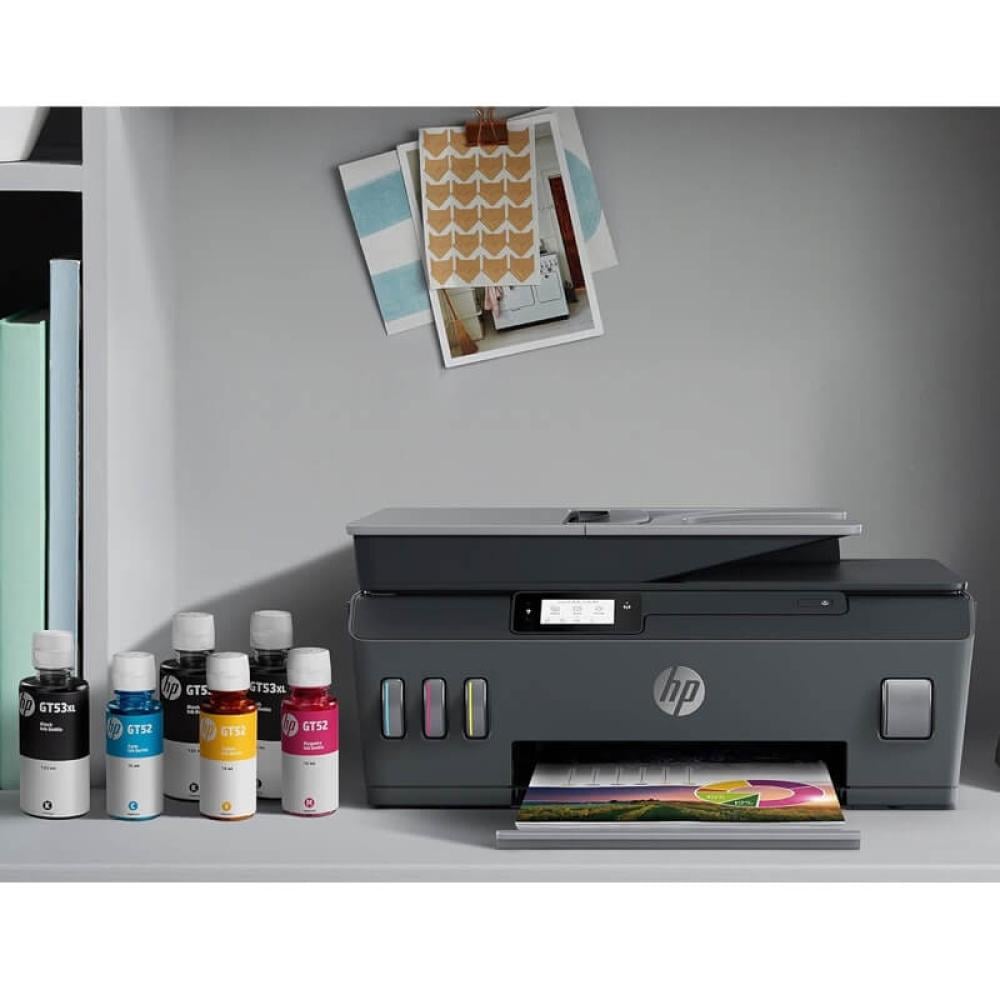 اتش بي طابعة لا سلكية ذكية بدون خراطيش حبر 530 ملونة 3 في 1