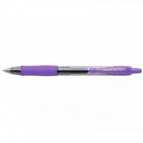 Pilot G2 Gel Ink Rollerball Pen 0.7 mm Violet BX = 12 Pens