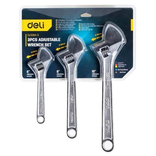 ديلي مفتاح براغي قابل للتعديل مقاس 6 , 8 , 10 طقم 3 قطع
