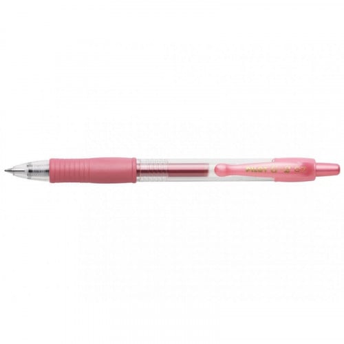 Pilot G2 Gel Ink Rollerball Pen 0.7 mm Metallic Pink BX = 12 Pens