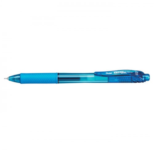 Pentel Energel Retractable Gel Roller Pen BLN105 Sky Blue BX = 12 Pens