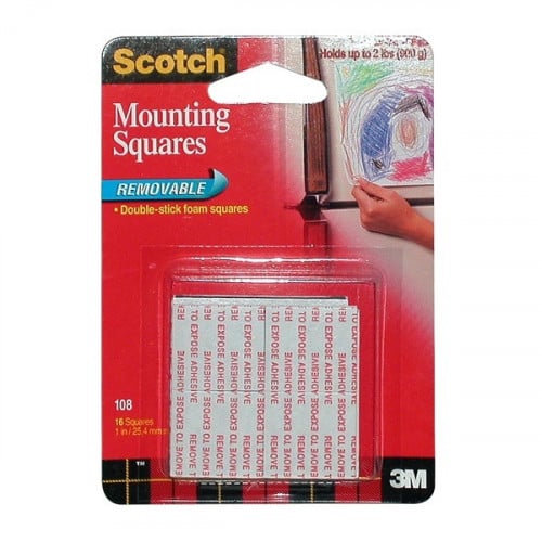 ثري ام لاصق وجهين مربعات