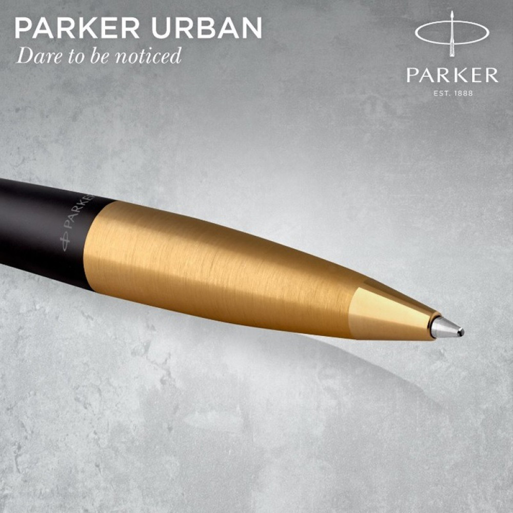 Parker Urban Ballpoint Twist Blue ink with Muted Black Lacquer GT Finish