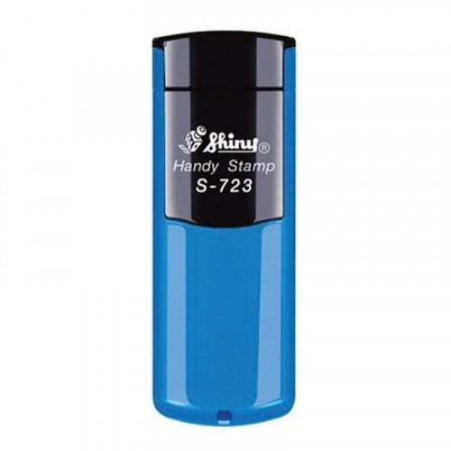 شيني ختم الجيب 47X18 مم أزرق مع طباعة الإسم