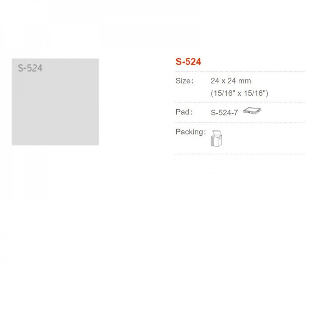 Shiny Self-Inking Stamp Square 24X24 mm