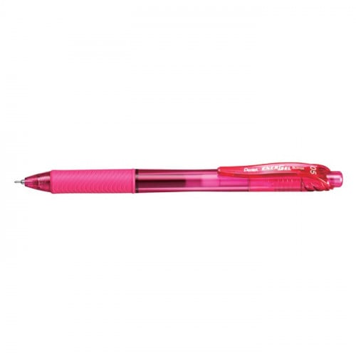 Pentel Energel Retractable Gel Roller Pen BLN105 Pink BX = 12 Pens