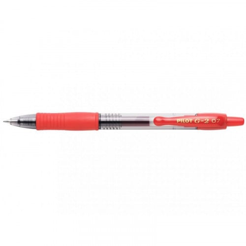 Pilot G2 Gel Ink Rollerball Pen 0.7 mm Red BX = 12 Pens