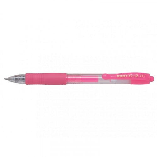 Pilot G2 Gel Ink Rollerball Pen 0.7 mm Neon Pink BX = 12 Pens