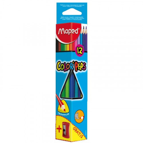 Stock Bureau - MAPED crayon aquarellable COLOR'PEPS AQUA, palette de 24  triangulaire