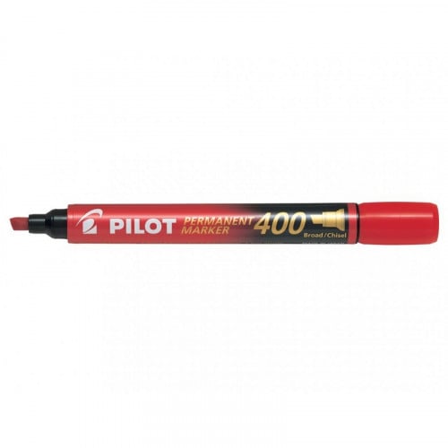 Pilot Permanent Marker Broad Chisel Tip Red BX = 12 Pens