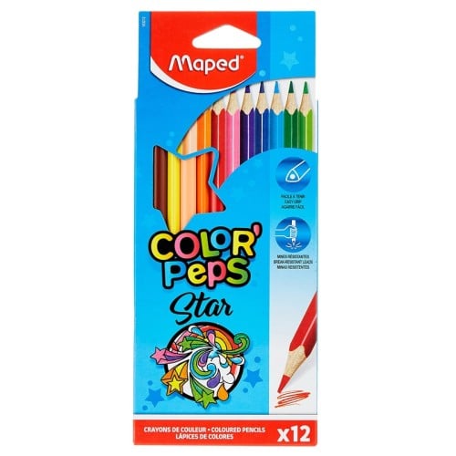 مابد ألوان خشبية  نجوم 12 لون