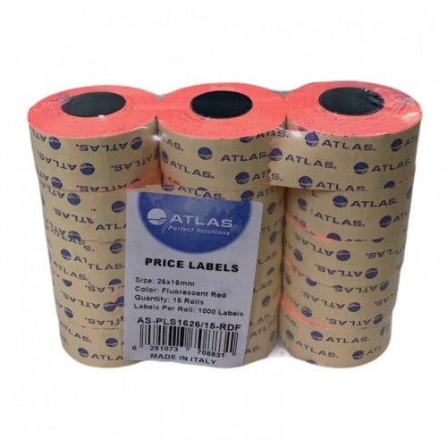 أطلس رول تسعير لمكائن التسعير خطين أحمر الربطة 15 رول