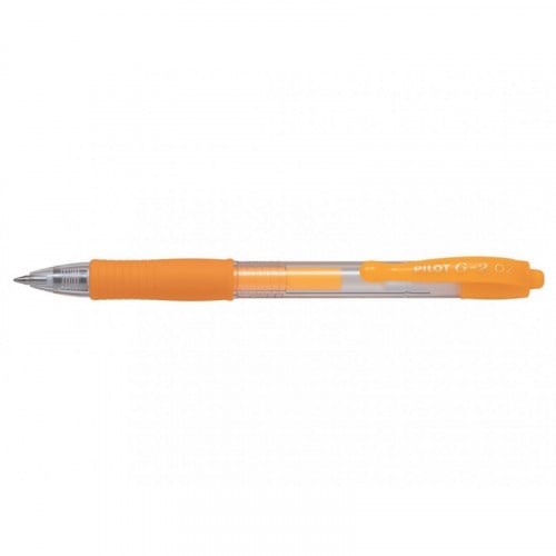 Pilot G2 Gel Ink Rollerball Pen 0.7 mm Neon Apricot BX = 12 Pens