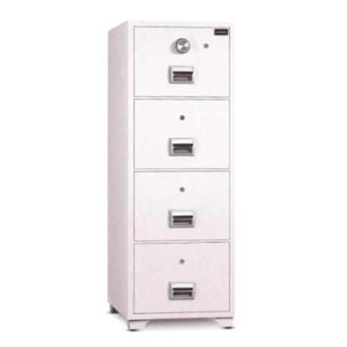 UCHIDA Fire Resistant Filing Cabinets 4 Drawer Digital Lock & Key Korea