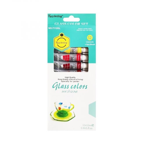 كيب سمايلنج ألوان زجاج 12 مل 12 لون العبوة 12 طقم