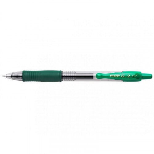 Pilot G2 Gel Ink Rollerball Pen 0.7 mm Green BX = 12 Pens