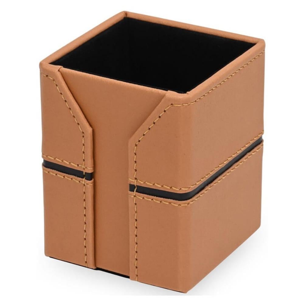 طقم مكتب جلدي بني أنيق