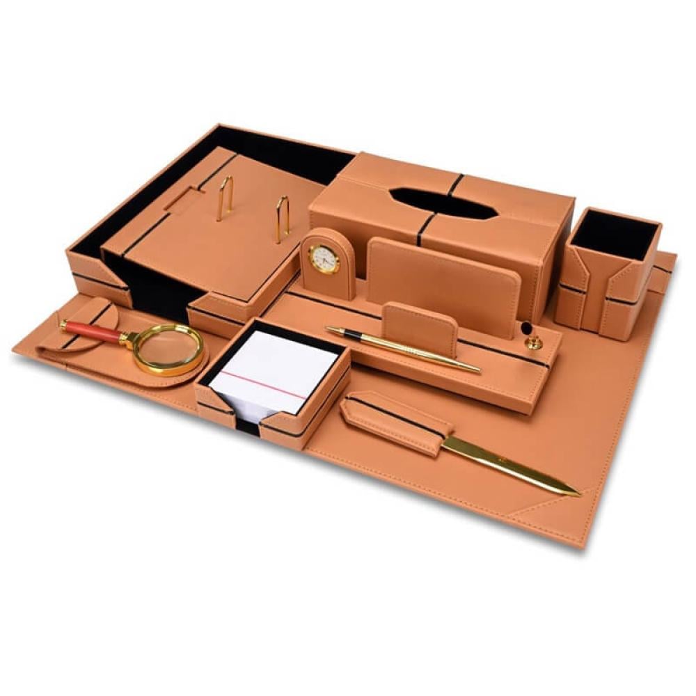 طقم مكتب جلد مودرن ساب فاخر