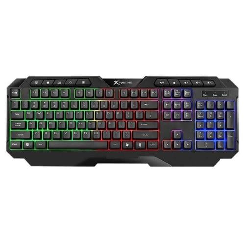 اكسترايك مي لوحة مفاتيح العاب بسلك مضادة للانسكاب مع اضاءة خلفية