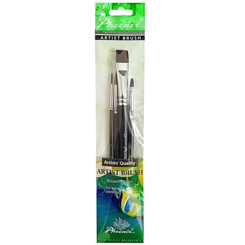 Phoenix Artist Brush Set = 4 Pcs