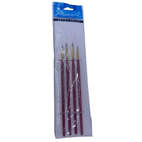 Phoenix Artist Brush Set = 4 Pcs