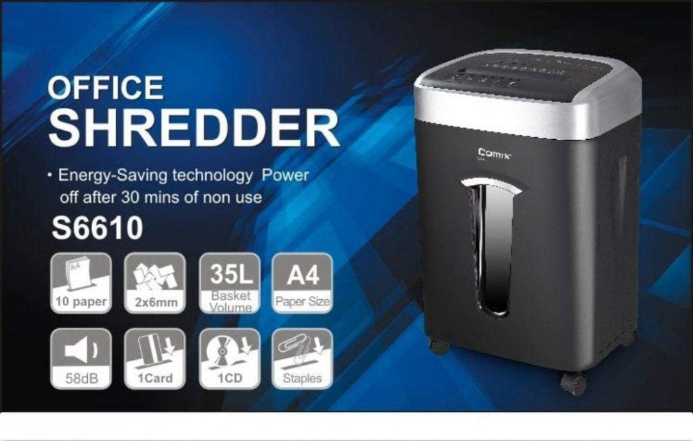 كومكس فرامة ورق S6610 تقطيع 6X2 مم حتى 10 أوراق