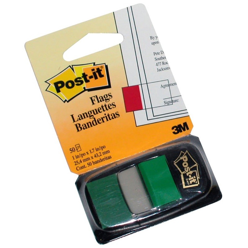 3M Post-it Flags Green