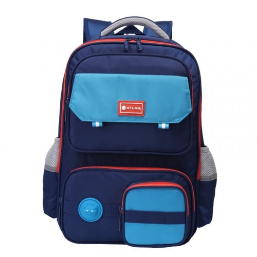 أطلس شنطة مدرسية موف أزرق