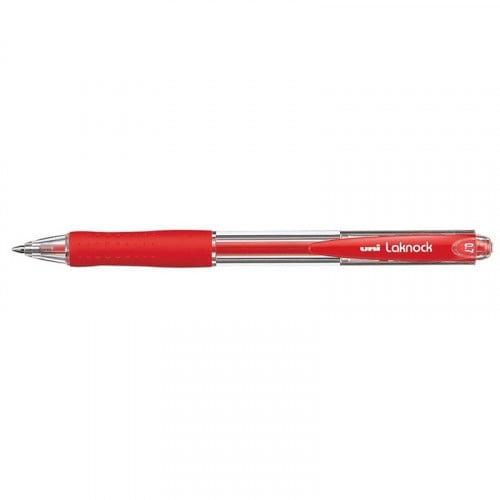 Uni Ball Laknock Ball point Pen 0.7mm Red BX = 12 Pens