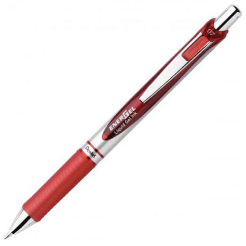 Pentel Energel-X Retractable Gel Roller Pen BL77 Red BX = 12 Pens