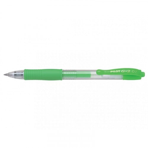 Pilot G2 Gel Ink Rollerball Pen 0.7 mm Neon Green BX = 12 Pens