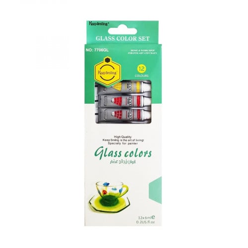 كيب سمايلنج ألوان زجاج 6 مل 12 لون العبوة 12 طقم