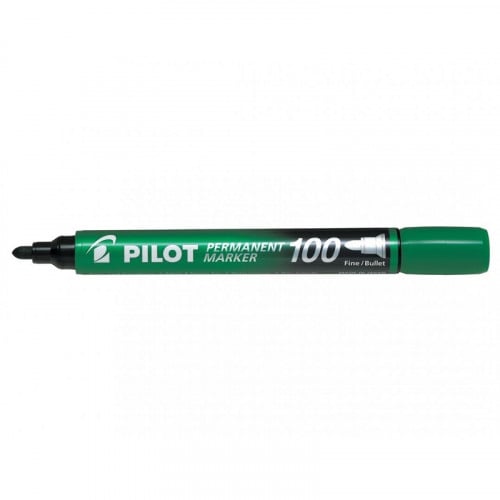 Pilot Permanent Marker Fine Bullet Tip Green BX = 12 Pens
