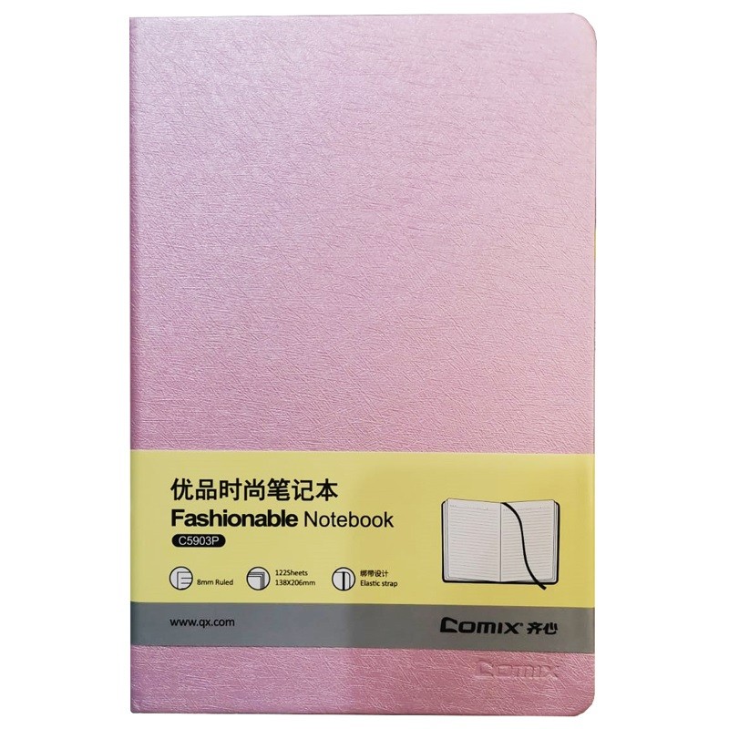 Comix Notebook A5 Size 122 Sheets Pink