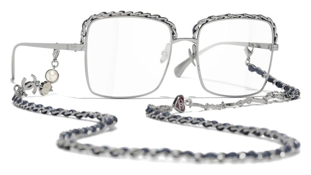 Chanel eyeglasses with chain best sale