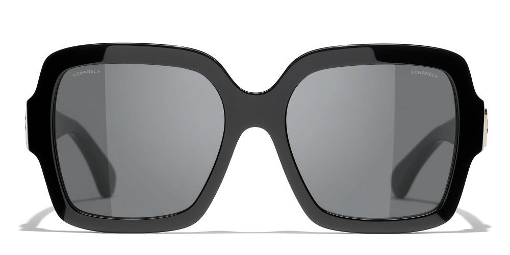 CHANEL 5479 C622 56•18 Oversized Sunglasses Chanel 5479 501/S4 Sunglasses Polished Black/Gray Lens w  main image 3