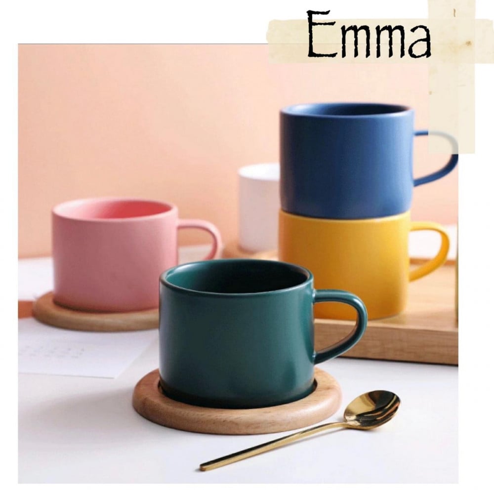 أكواب القهوة الملونة بدون قاعدة 220ml Emma
